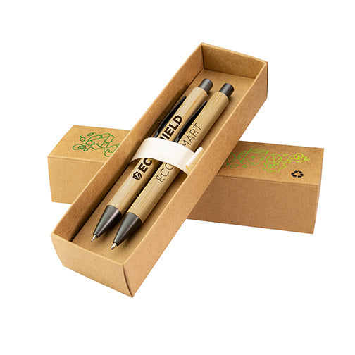 Branded Promotional Bambowie Gift Set Pen From Concept Incentives.