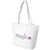 Branded Promotional PANAMA ZIPPERED TOTE BAG in White Solid Beach Bag From Concept Incentives.