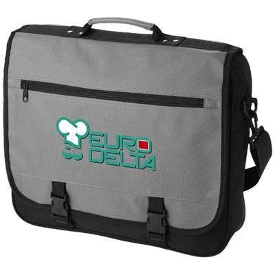 Branded Promotional ANCHORAGE 2-BUCKLE CLOSURE CONFERENCE BAG in Ash Bag From Concept Incentives.