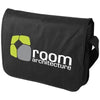 Branded Promotional MISSION NON-WOVEN MESSENGER BAG in Black Solid Bag From Concept Incentives.