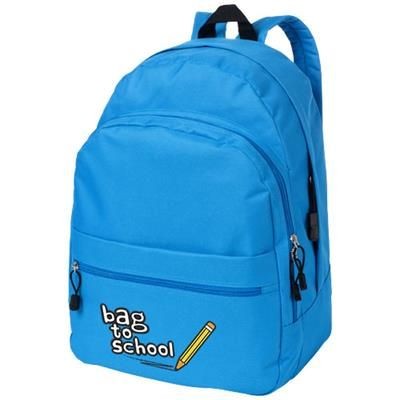Branded Promotional TREND 4-COMPARTMENT BACKPACK RUCKSACK in Aqua Blue Bag From Concept Incentives.