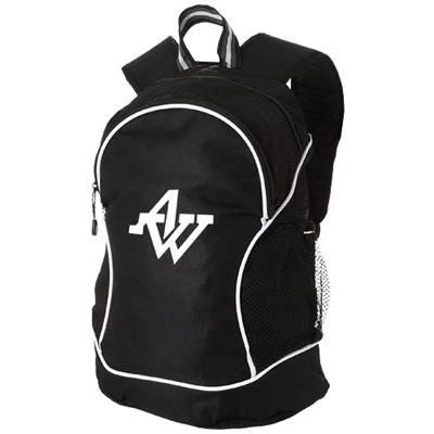 Branded Promotional BOOMERANG BACKPACK RUCKSACK in Black Solid Bag From Concept Incentives.