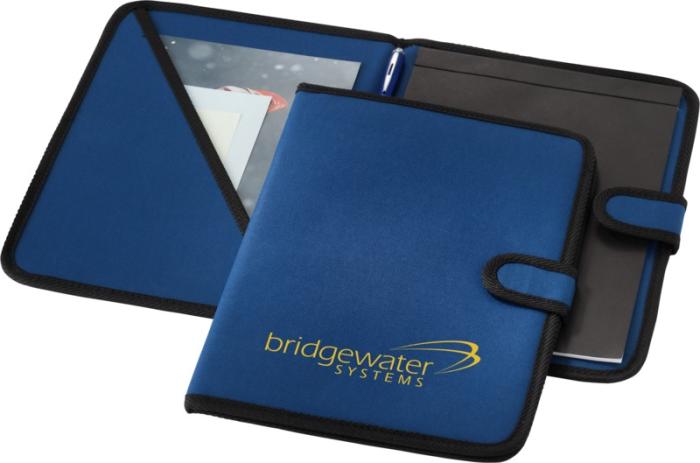 Branded Promotional UNIVERSITY A4 PORTFOLIO in Blue Conference Folder from Concept Incentives