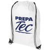 Branded Promotional EVERGREEN NON-WOVEN DRAWSTRING BACKPACK RUCKSACK in White Solid Bag From Concept Incentives.
