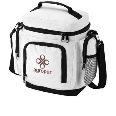 Branded Promotional HELSINKI COOL BAG in White Solid Cool Bag From Concept Incentives.