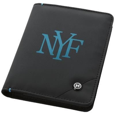 Branded Promotional ODYSSEY RFID SECURE PASSPORT COVER in Black Solid Passport Holder Wallet From Concept Incentives.