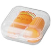 Branded Promotional SERENITY EARPLUGS with Travel Case in Orange Ear Plugs From Concept Incentives.