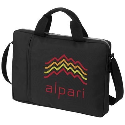 Branded Promotional TULSA 14 LAPTOP CONFERENCE BAG in Black Solid Bag From Concept Incentives.