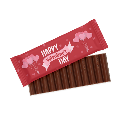 Branded Promotional VALENTINES MILK CHOCOLATE 12 BATON BAR from Concept Incentives