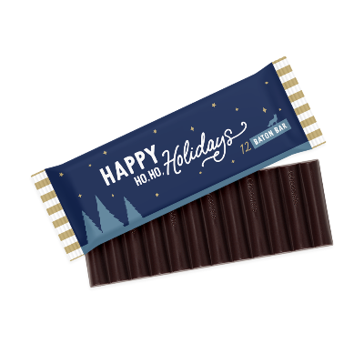 Branded Promotional 12 VEGAN DARK CHOCOLATE BATON BAR from Concept Incentives