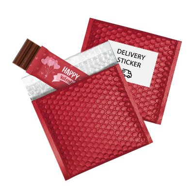 Branded Promotional VALENTINES POSTAL BAG with Chocolate Bar from Concept Incentives