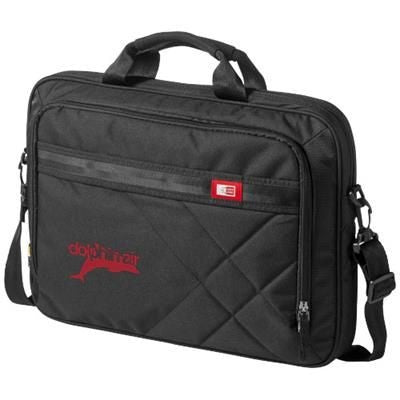 Branded Promotional QUINN 17 LAPTOP AND TABLET CASE in Black Solid Bag From Concept Incentives.