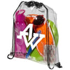 Branded Promotional LANCASTER CLEAR TRANSPARENT DRAWSTRING BACKPACK RUCKSACK in Transparent Clear Transparent Bag From Concept Incentives.