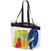 Branded Promotional HAMPTON CLEAR TRANSPARENT TOTE BAG in Black Solid Bag From Concept Incentives.