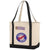 Branded Promotional PREMIUM HEAVY-WEIGHT 610 G-M¬≤ COTTON TOTE BAG in Natural-black Solid Bag From Concept Incentives.