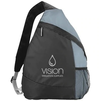 Branded Promotional ARMADA SLING BACKPACK RUCKSACK in White Solid Bag From Concept Incentives.