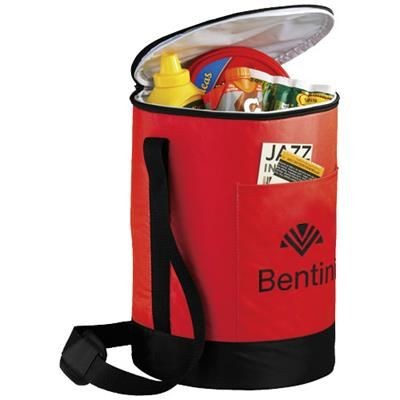 Branded Promotional BUCCO BARREL COOL BAG in Red Cool Bag From Concept Incentives.