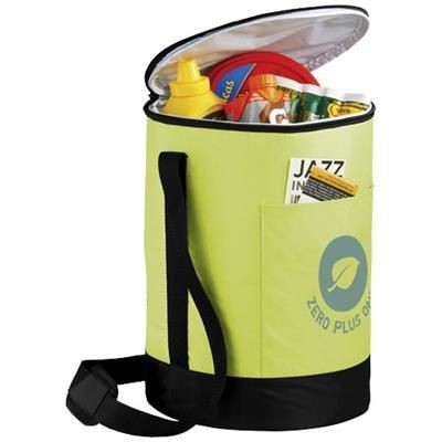 Branded Promotional BUCCO BARREL COOL BAG in Lime Cool Bag From Concept Incentives.