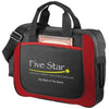 Branded Promotional THE DOLPHIN BUSINESS BRIEFCASE in Black Solid-red Bag From Concept Incentives.