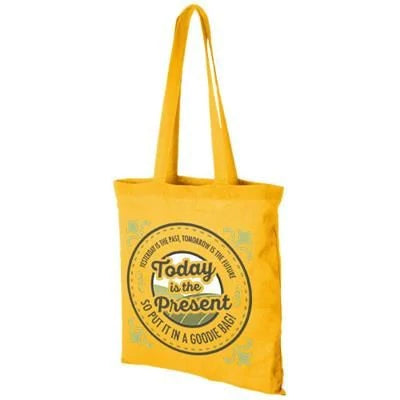 Branded Promotional MADRAS 140 G-M¬≤ COTTON TOTE BAG in Natural Bag From Concept Incentives.