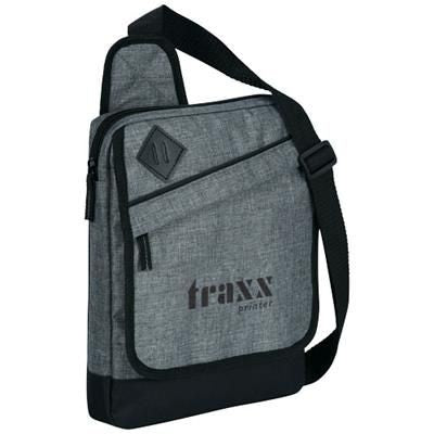 Branded Promotional GRAPHITE GREY TABLET BAG in Heather Grey iPad From Concept Incentives.