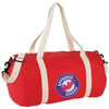 Branded Promotional COCHICHUATE COTTON BARREL DUFFLE BAG in Red Bag From Concept Incentives.