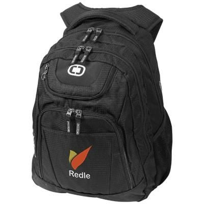 Branded Promotional EXCELSIOR 17 LAPTOP BACKPACK RUCKSACK in Black Solid Bag From Concept Incentives.