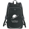 Branded Promotional BENTON 17 LAPTOP BACKPACK RUCKSACK in Black Solid Bag From Concept Incentives.