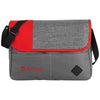 Branded Promotional OFFSET MESSENGER BAG in Grey-red Bag From Concept Incentives.