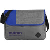 Branded Promotional OFFSET MESSENGER BAG in Grey-royal Blue Bag From Concept Incentives.