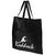 Branded Promotional TAKE-AWAY FOLDING SHOPPER TOTE BAG with Keyring Chain in Black Solid Bag From Concept Incentives.
