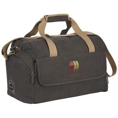 Branded Promotional VENTURE DUFFLE BAG in Heather Charcoal Bag From Concept Incentives.