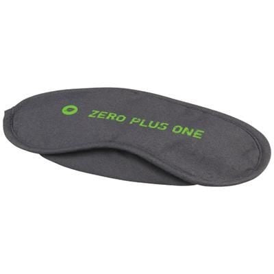 Branded Promotional AURORA SLEEPING MASK in Black Solid Eye Mask From Concept Incentives.