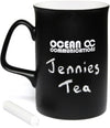Branded Promotional OPAL CHALK MUG in White with Black Coating Mug From Concept Incentives.