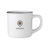 Branded Promotional CAMPFIRE MUG in White Mug From Concept Incentives.