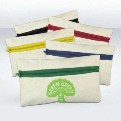 Branded Promotional GREEN & GOOD ORGANIC COTTON PENCIL CASE Pencil Case From Concept Incentives.