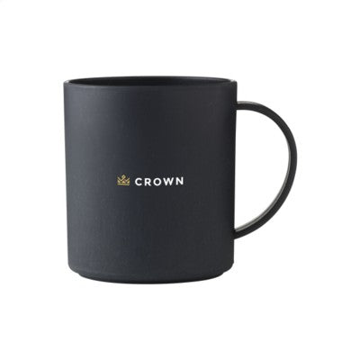 Branded Promotional BAMBU COFFEE MUG in Black Mug From Concept Incentives.