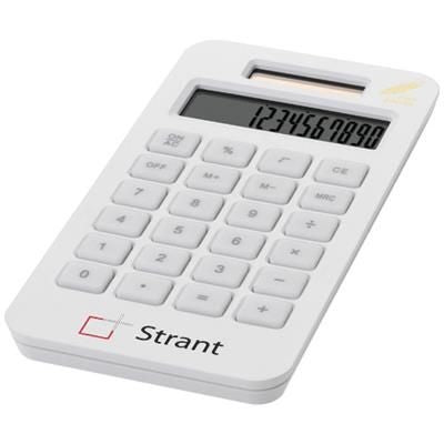 Branded Promotional SUMMA POCKET CALCULATOR in White Solid Calculator From Concept Incentives.