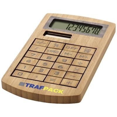 Branded Promotional EUGENE CALCULATOR MADE OF BAMBOO in Wood Calculator From Concept Incentives.