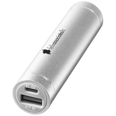 Branded Promotional BOLT 2200 MAH POWER BANK in Silver Charger From Concept Incentives.