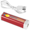 Branded Promotional FLASH 2200 MAH POWER BANK in Red Charger From Concept Incentives.