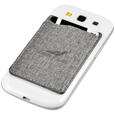 Branded Promotional PREMIUM RFID PHONE WALLET in Grey Technology From Concept Incentives.