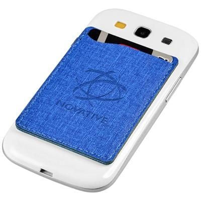 Branded Promotional PREMIUM RFID PHONE WALLET in Royal Blue Technology From Concept Incentives.