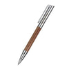 Branded Promotional SENATOR TIZIO NUTWOOD SILVER CHROME METAL ROLLERBALL PEN Pen From Concept Incentives.