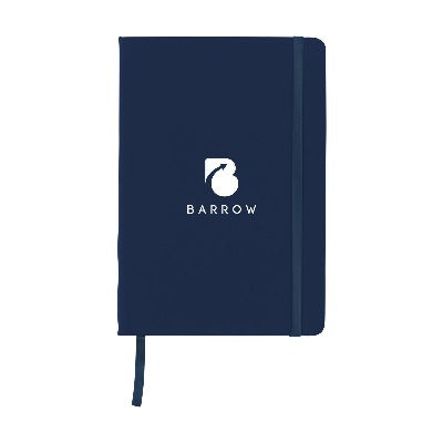 Branded Promotional BUDGETNOTE A5 BLANC in Navy Blue Jotter from Concept Incentives