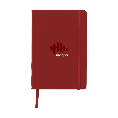 Branded Promotional BUDGETNOTE A5 BLANC in Red Jotter from Concept Incentives