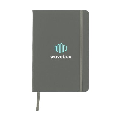 Branded Promotional BUDGETNOTE A5 BLANC in Grey Jotter from Concept Incentives