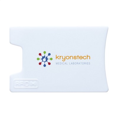 Branded Promotional RFID VISITA CARD HOLDER in White Credit Card Holder From Concept Incentives.