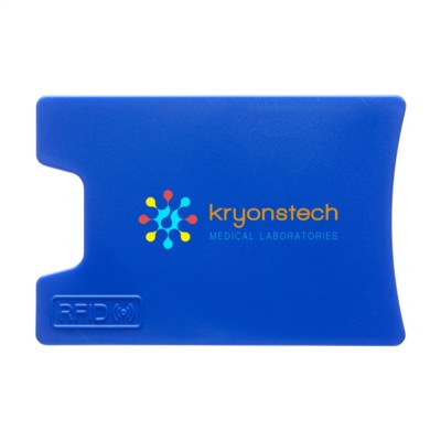 Branded Promotional RFID VISITA CARD HOLDER in Blue Credit Card Holder From Concept Incentives.