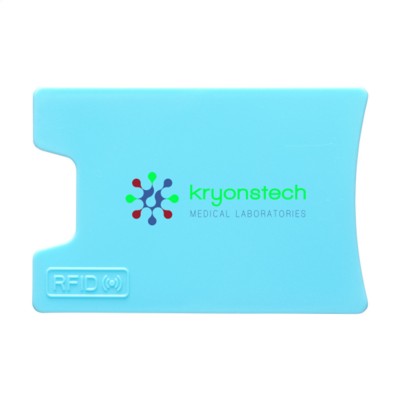 Branded Promotional RFID VISITA CARD HOLDER in Light Blue Credit Card Holder From Concept Incentives.